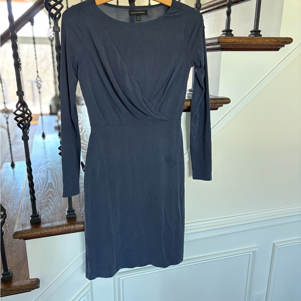 Banana Republic Elegant Navy Blue Dress